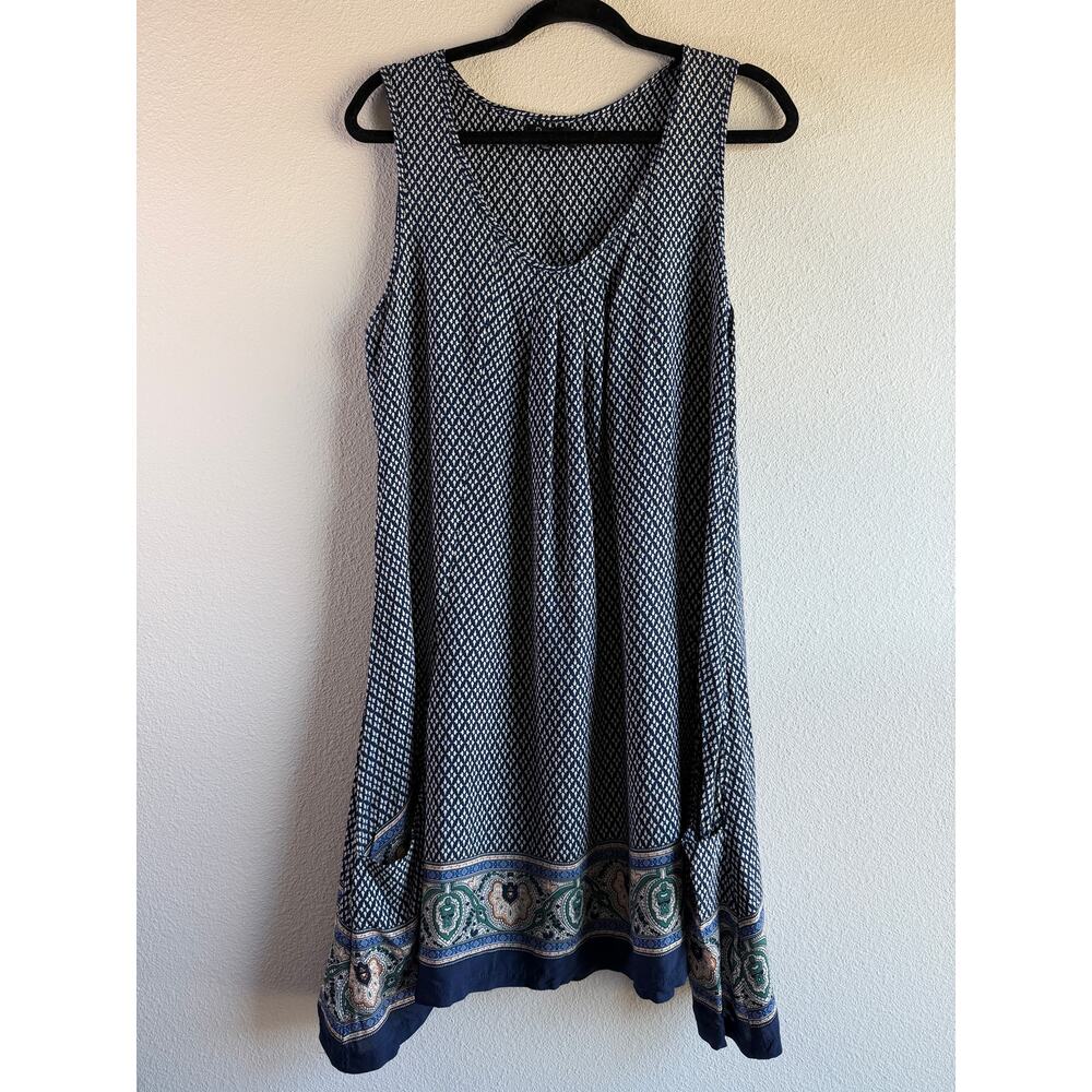 Papillon Lightweight Artsy Dress Womens XL Cottagecore Art Teacher Lagenlook
